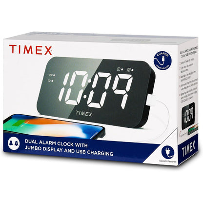 Réveil-matin Timex numérique grand écran avec chargeur USB