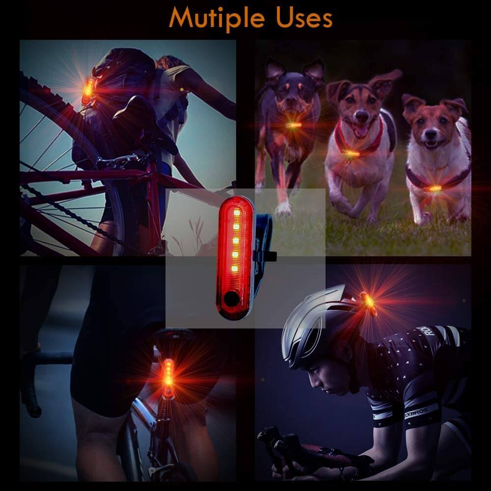 Ensemble de feux de vélo rechargeables étanches à DEL